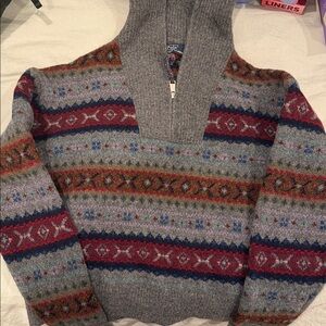 Ralph Lauren Fair Isle Wool Half-Zip Sweater